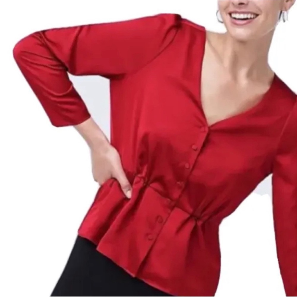 J.Crew Factory satin blouse size 6